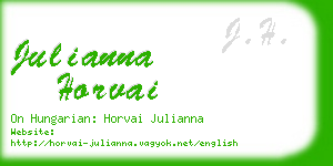 julianna horvai business card
